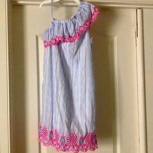 Girls vineyard vines one shoulder dress, size 12